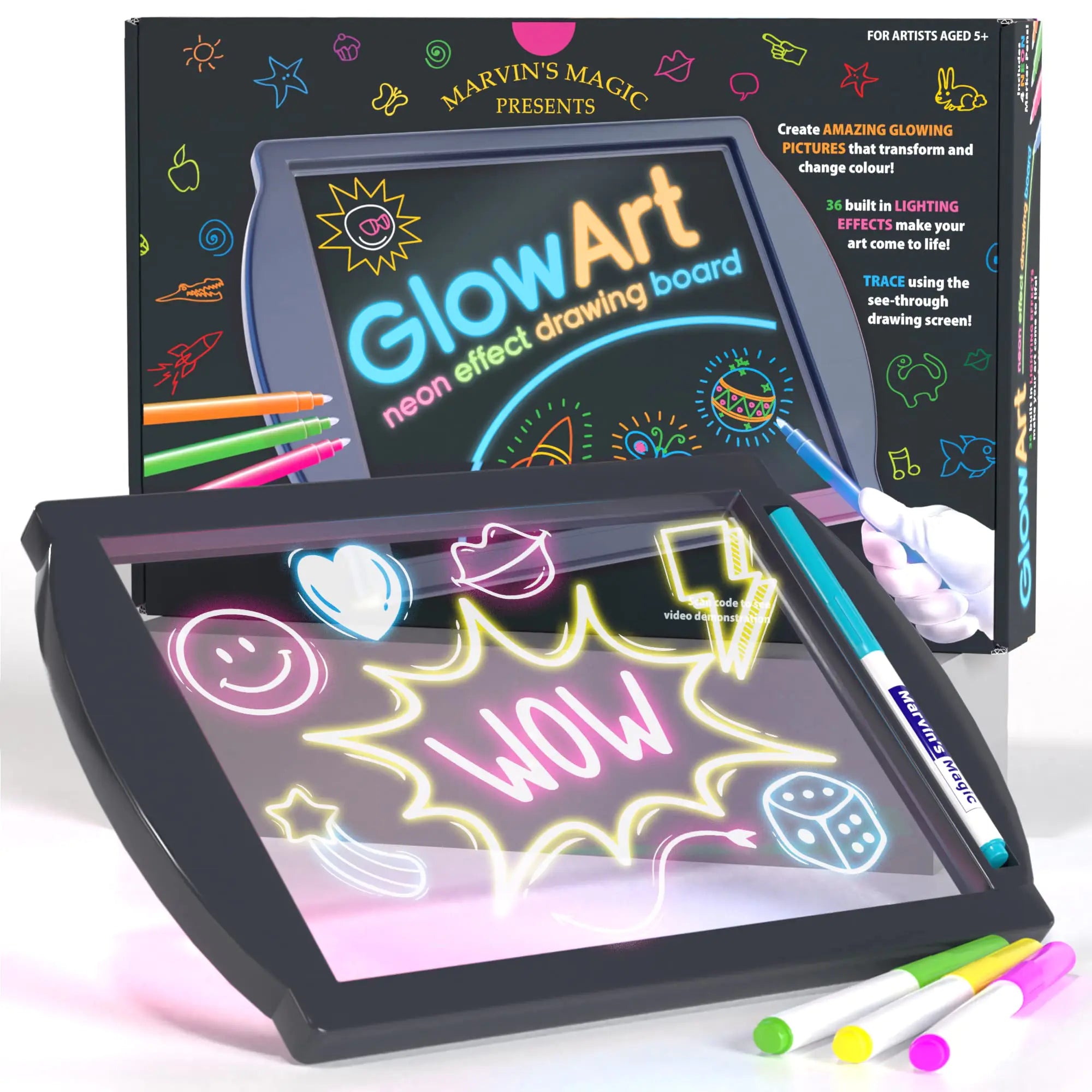 Magic Neon Glow Drawing Board