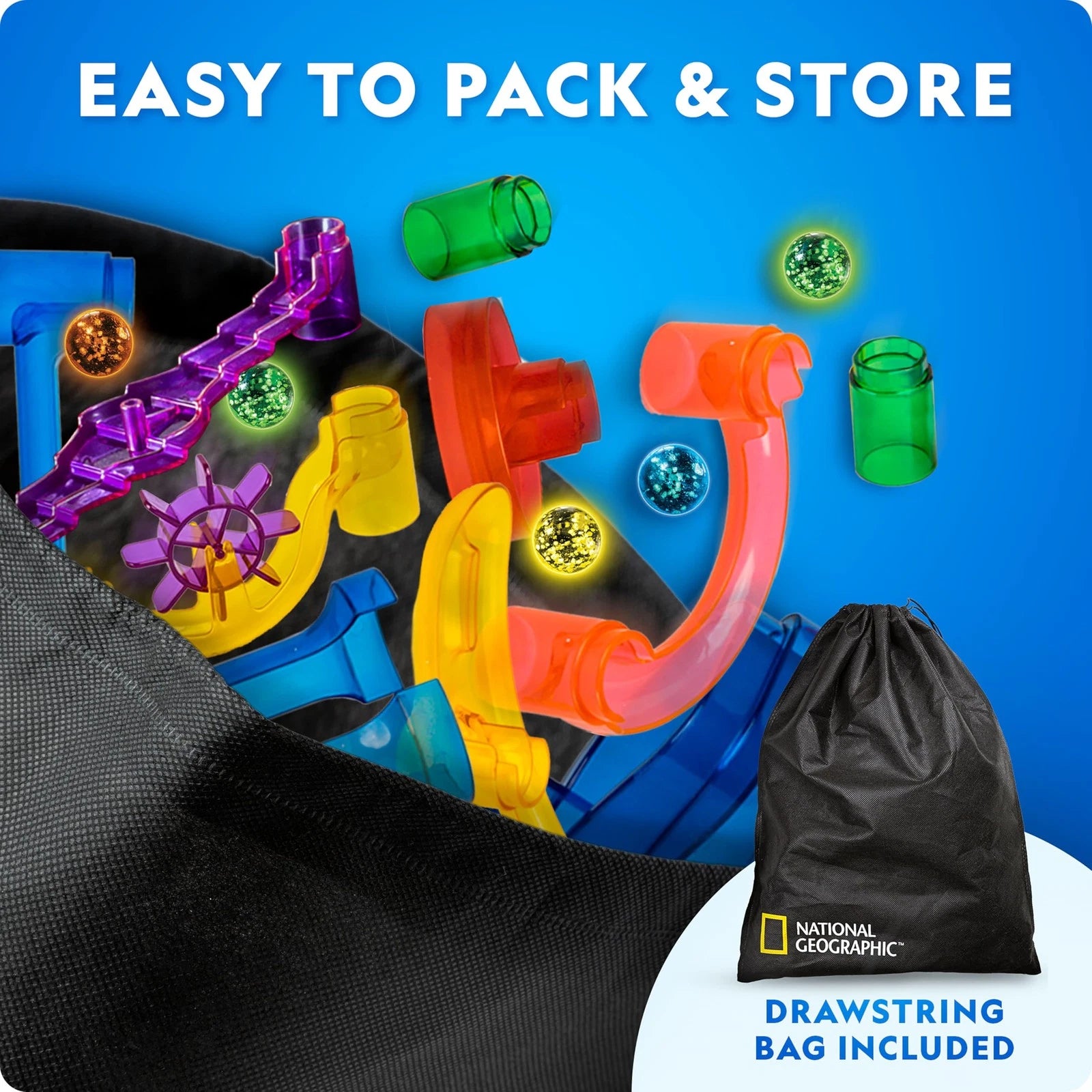 National Geographic Glow-in-the-Dark Marble Run